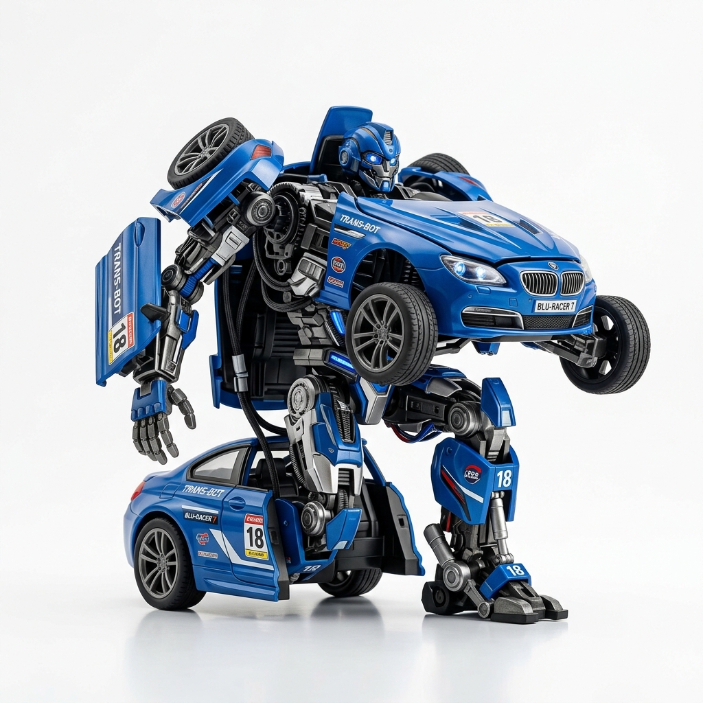 2.4GHz 1:18 RC Transforming Car-to-Robot Vehicle